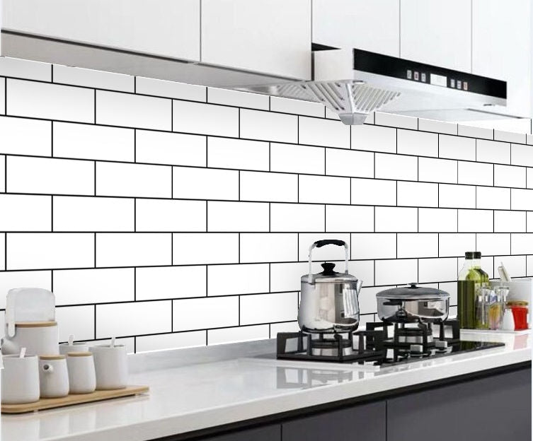 Kitchen Stickers Oil-proof Waterproof Vinyl Self-Adhesive Stove Cabinet Foil Marble Wallpaper DIY Bathroom Wall Sticker Decor