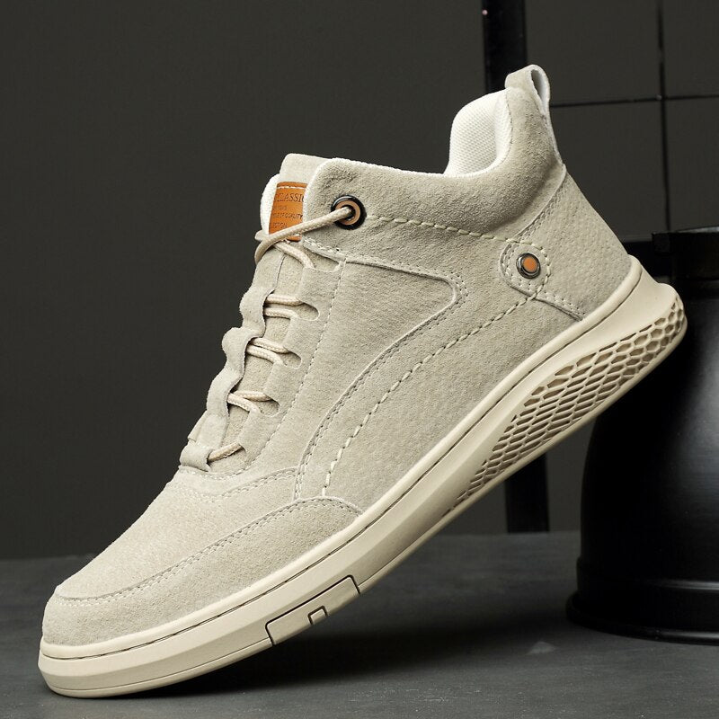 Men Shoes fashion Genuine Leather Loafers Breathable Autumn lace up comfortable Casual Shoes Outdoor Men Sneakers shoes o4