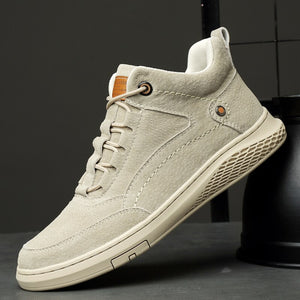 Men Shoes fashion Genuine Leather Loafers Breathable Autumn lace up comfortable Casual Shoes Outdoor Men Sneakers shoes o4