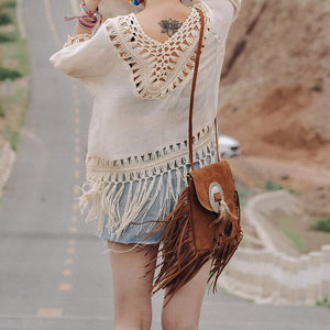 Vintage PU Leather Handbags Women Casual Crossbody Bag Female Feather Designer Messenger Soulder Bags Small Envelope Pouch Purse