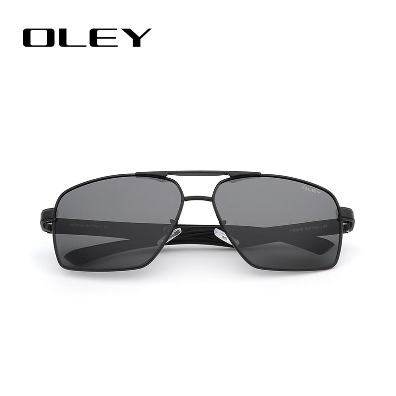 OLEY-lunettes de soleil polarisées en aluminium | Design Classic Pilot, lunettes à verres de changement de couleur pour hommes Oculos de sol accepter un logo personnalisé