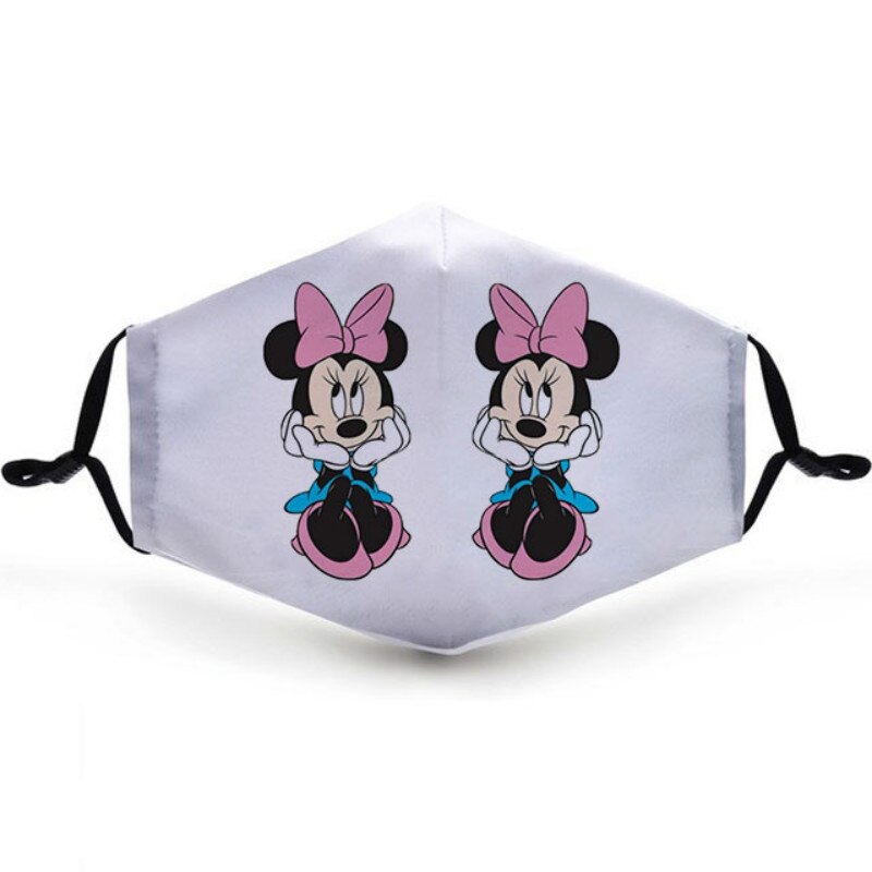 Disney Mickey Mouse Mask Children Adult Face Mouth Mask Washable Dust Mask Pm 2.5 Filter Mask Cartoon Cotton Mask