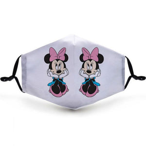 Disney Mickey Mouse Mask Children Adult Face Mouth Mask Washable Dust Mask Pm 2.5 Filter Mask Cartoon Cotton Mask