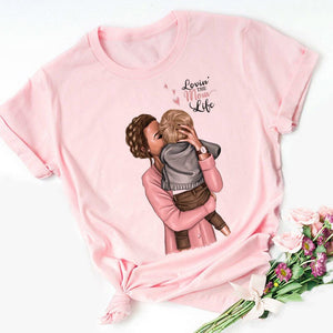Mother's Love Female Shirt Women Blouses Super Mama Summer 2020 Funny Shein Plus Size Fashion Clothes Harajuku Pink Blouse Women