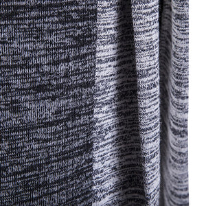 Retro Men Patchwork Long Sleeve Slim-Fit Knitted Sweater Cardigan Coat Outwear Jacket Loose Casual Windbreaker Coat Windbreaker