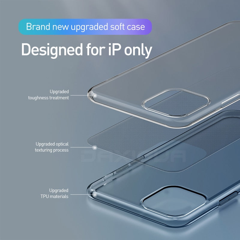 Luxury Clear Soft TPU Case For iPhone 11 Pro Max 7 8 6 6s Plus 7Plus 8Plus X XS MAX XR Transparent Phone Case For 5 5s SE 6sPlus