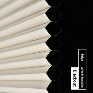 Made-to-Order Blackout Motorized Cellular Shades, Cordless Honeycomb blinds, Remote and Batteries Included