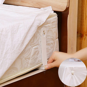 4pcs/set Bed Sheet Grippers Non-slip Duvet Quilt Bed Cover Clips for Keeping Bedsheet Place Mattress Holder Fasteners invisible