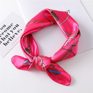 Women Square Silk Scarf Chiffon Satin Lady Hair Neck Foulard  Scarves Shawl Wrap Female Bandana Head Kerchief Hijab Headband