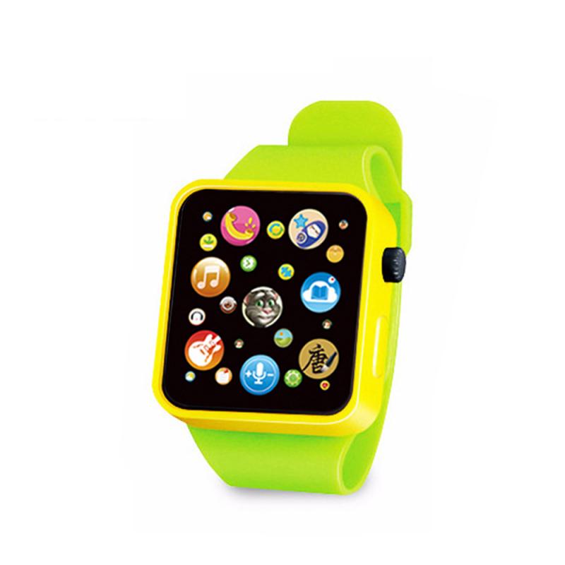 Nouveau 6 couleur multifonctionnel écran tactile simulé montre enfant en bas âge enfants en plastique montre numérique analogique montre intelligente éducation jouet