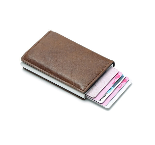 Aluminum Metal Credit Business Mini Card Wallet 2020 Dropshipping Man Women Smart Wallet Business Card Holder Hasp Rfid Wallet