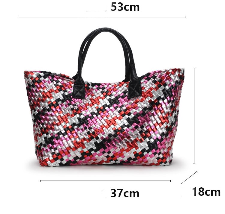 women's bag summer new tide single shoulder vegetable basket women casual bag luxury Totes Large Capacity leather Handbags big