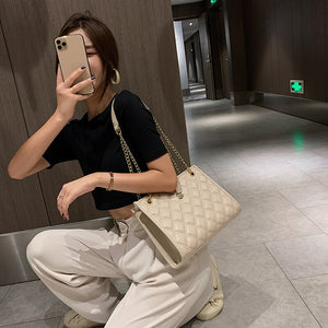Lingge chain bag fashion female bag lady shopping bag casual shoulder bag new female bag messenger bag mobile phone bag