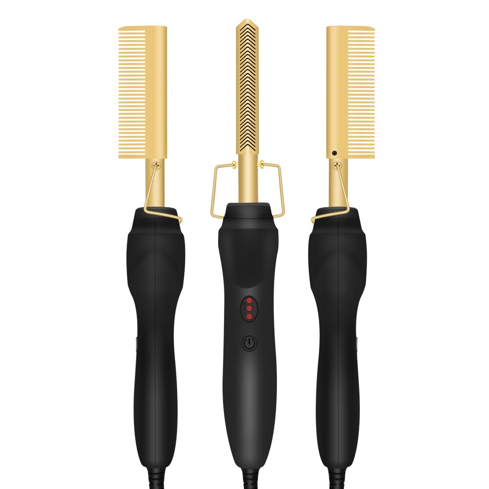 Hair Straightening Brush Hair Flat Irons Fast Hot Heating Comb Hair Straight Styler Corrugation Curling Iron Hair Curler