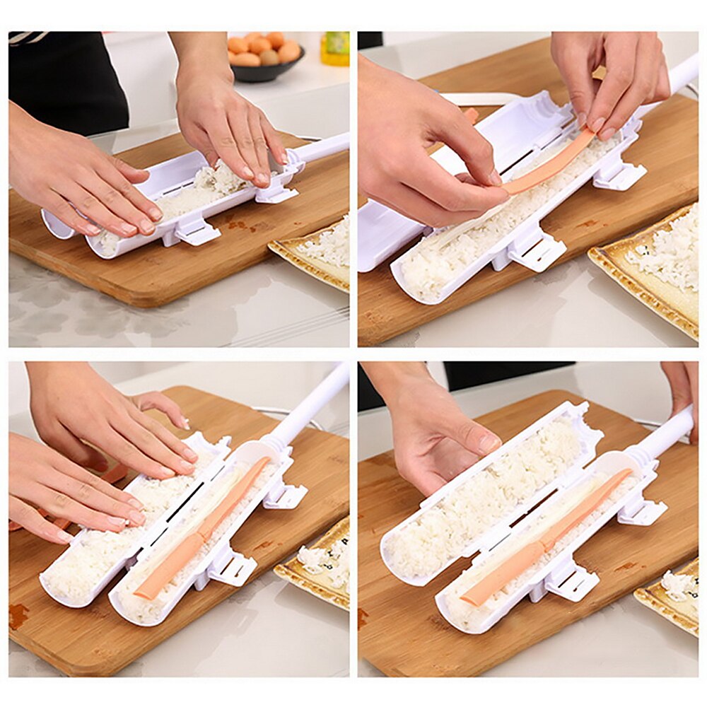 Sushi Maker Roller Roll Rice Mold Sushi Bazooka Vegetable Meat Rolling Tool DIY Sushi Making Machine Kitchen Gadgets Sushi Tool