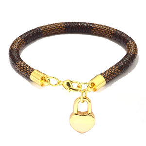 Women Charm Bracelet High Quality Leather Bag Gold Love Pendant Female Bracelet Brand Bracelets For Women Best Gift