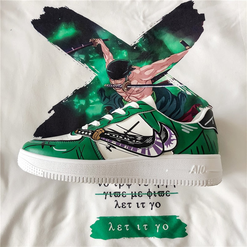 Men Sneakers Summer Breathable Shoes Super Light Casual Shoes Anime One Piece Print Male Tenis Masculino Sneakers