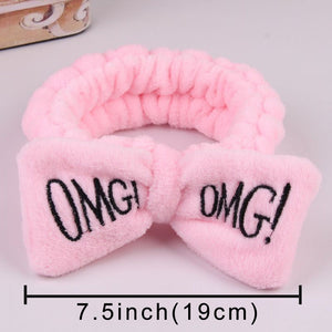 Wash Face Bow Hairbands For Women Girls