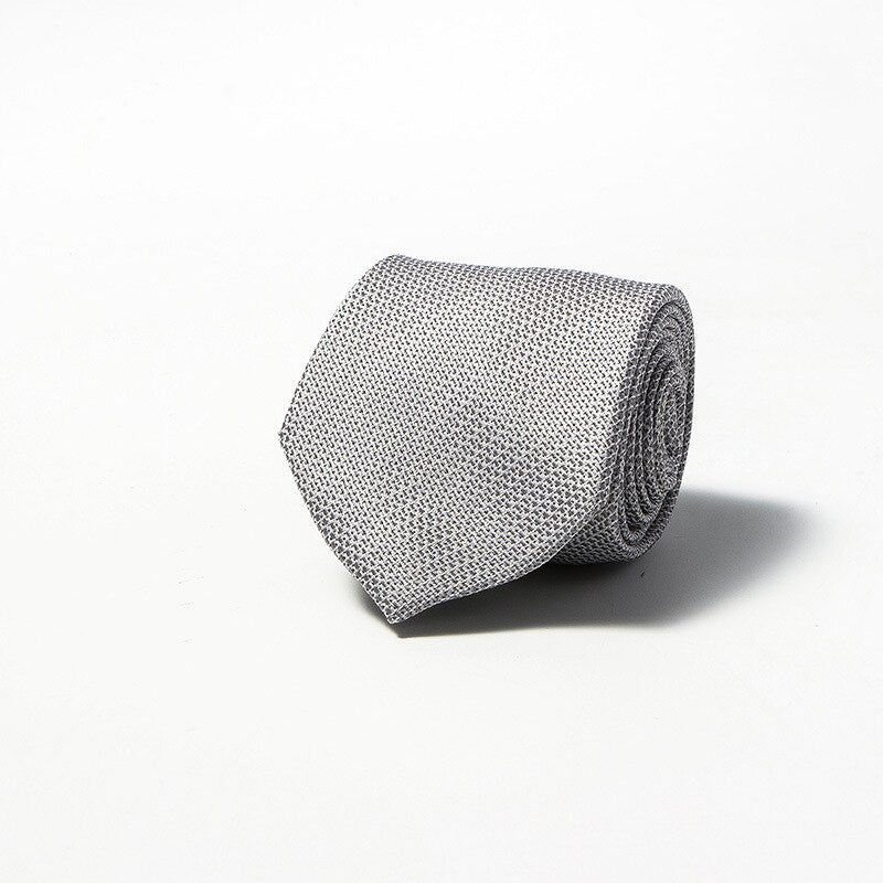 Luxury Fashion Striped Plaid Men's Tie Red Blue Grey Classic Neck Ties Leisure Business Wedding High Quality 8cm Silk Necktie