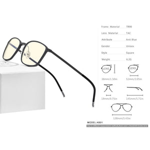 FONEX High Quality TR90 Anti Blue Light Glasses Men Reading Goggles Protection Eyeglasses Gaming Computer Glasses for Women AB01