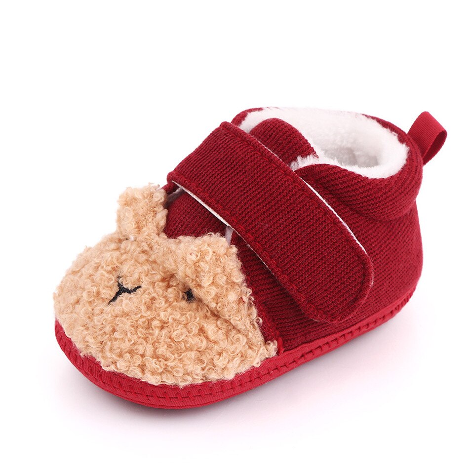 2021 Brand New Toddler Newborn Baby Crawling Shoes Boy Girl Cute Slippers Prewalker Trainers Fur Winter Animal Ears First Walker