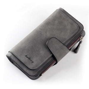 2020 Women Wallets Name Engrave Fashion Long Leather Top Quality Card Holder Classic Female Purse Zipper Wallet For Women