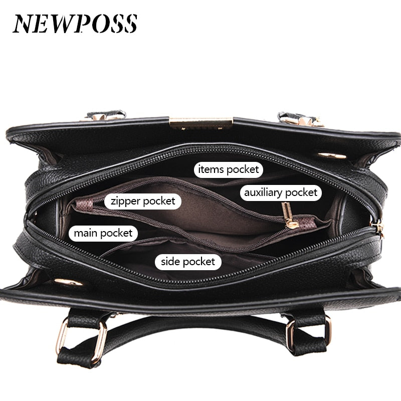 Newposs Famous Designer Brand Bags Women Leather Handbags 2020 Luxury Ladies Hand Bags Purse Fashion Shoulder Bags