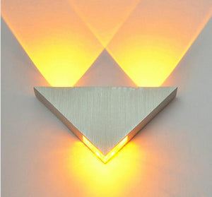 Modern Led Wall Lamp 3W Aluminum Body Triangle Wall Light For Bedroom Home Lighting Luminaire Bathroom Light Fixture Wall Sconce