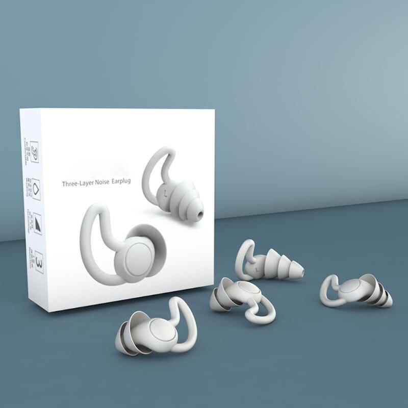 1Pair 2/3 Layer Soft Silicone Ear Plugs Tapered Sleep Noise Reduction Earplugs Sound Insulation Ear Protector