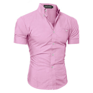 New Fashion Fashion Men's Luxury Short Sleeve Shirt Casual Slim Fit Stylish Shirts Tops Plus Size M-3XL
