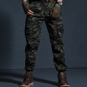 Haute qualité kaki pantalons décontractés hommes militaires tactiques Joggers Camouflage Cargo pantalon multi-poches mode noir armée pantalon