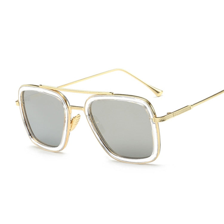 Lunettes de soleil Design de marque pour hommes | Lunettes de soleil Style de luxe Avengers Tony Stark Flight, lunettes de soleil rétro pour femmes, Oculos rétro hommes 3