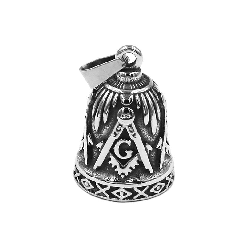 Live To Ride Eagle Biker Bell Pendant Stainless Steel Wings Skull Rose Lady Rider Masonic USA Flag Indians Pendant Gift P0496