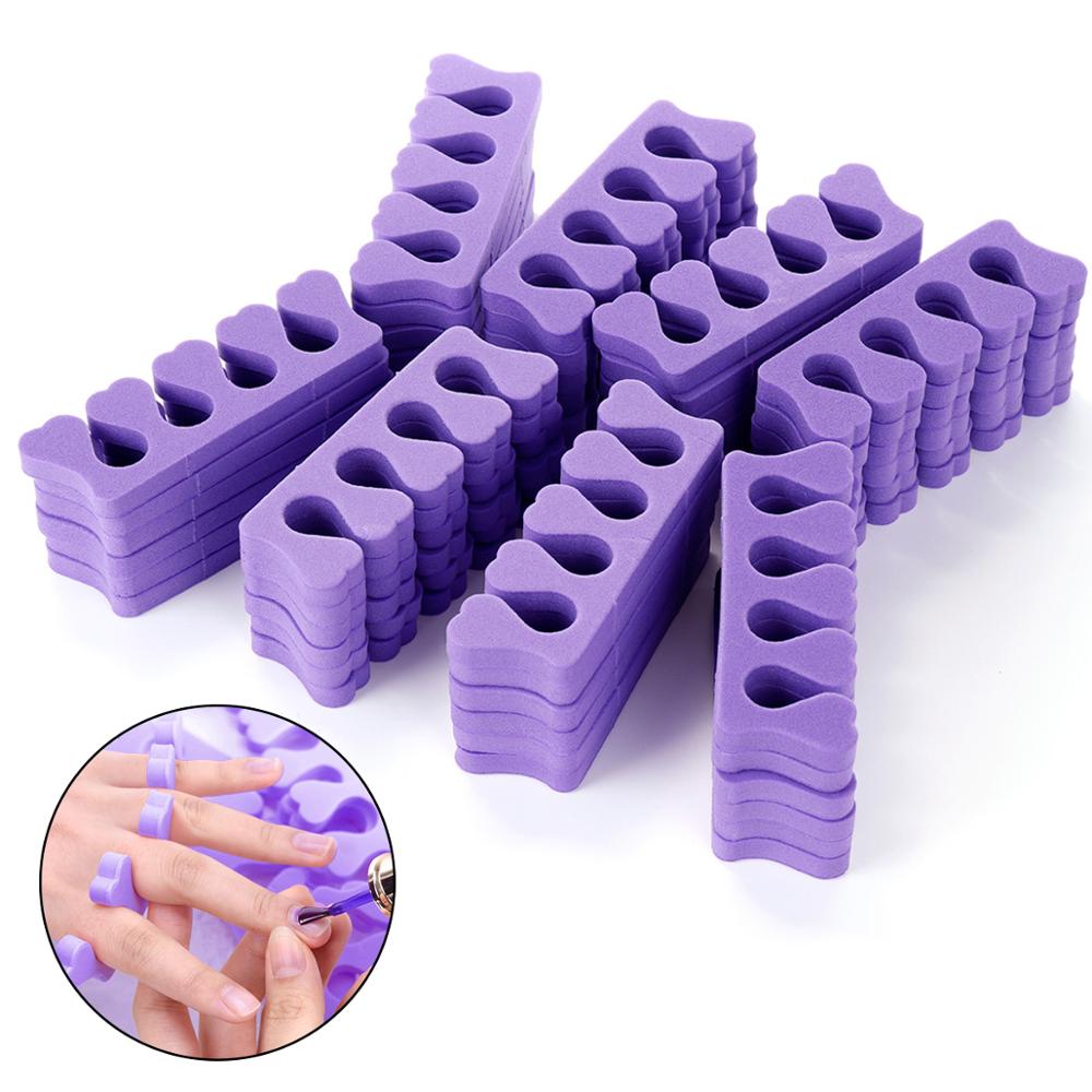 50/100pcs Pack Toes Separators Nail Art Soft Sponge Fingers Separators UV Gel Polish Beauty Manicure Pedicure Tools
