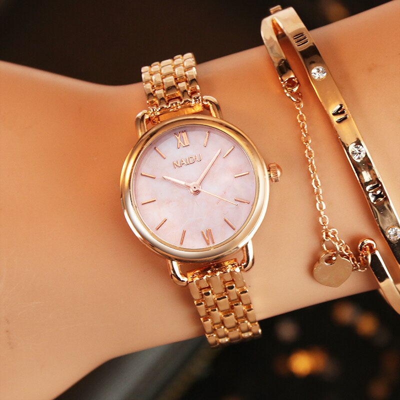 Emerald Printed Women Dress Watch Women's Top Fashion Luxury Brand Crystal Quartz Watches Ladies Gold Stainless Steel Clock