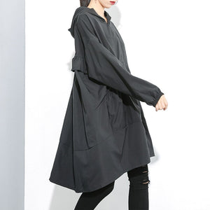 Johnature 2020 Autumn New Thin Casual Long Irregular Trench Women Fashion Loose Hooded Collar Zippers Pockets Female Coats