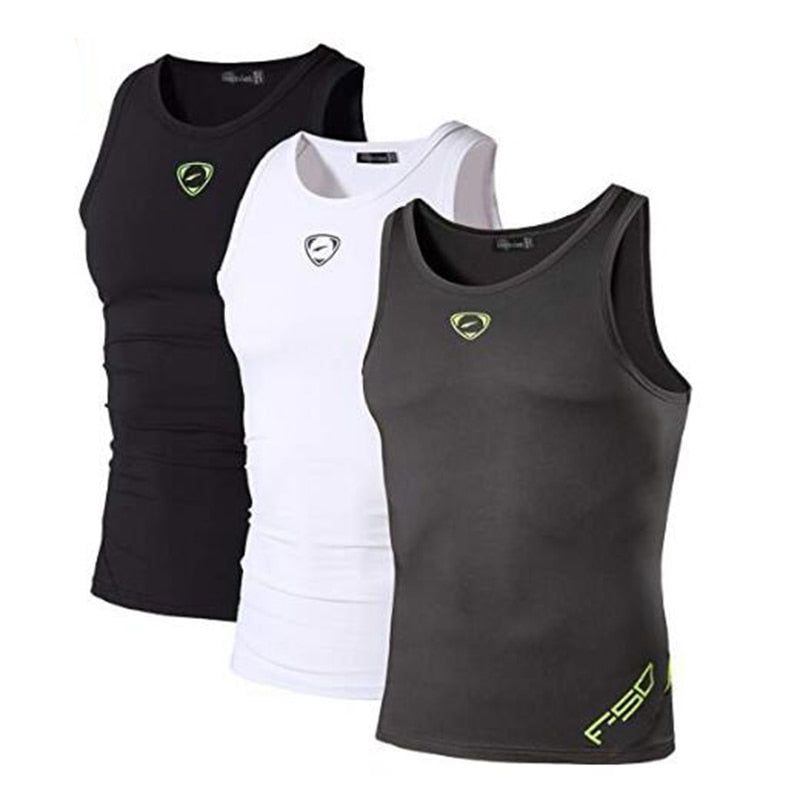 Jeansian 3 Pack Sport débardeur hauts hauts chemises sans manches en cours d'exécution Grym entraînement Fitness Compression mince LSL3306