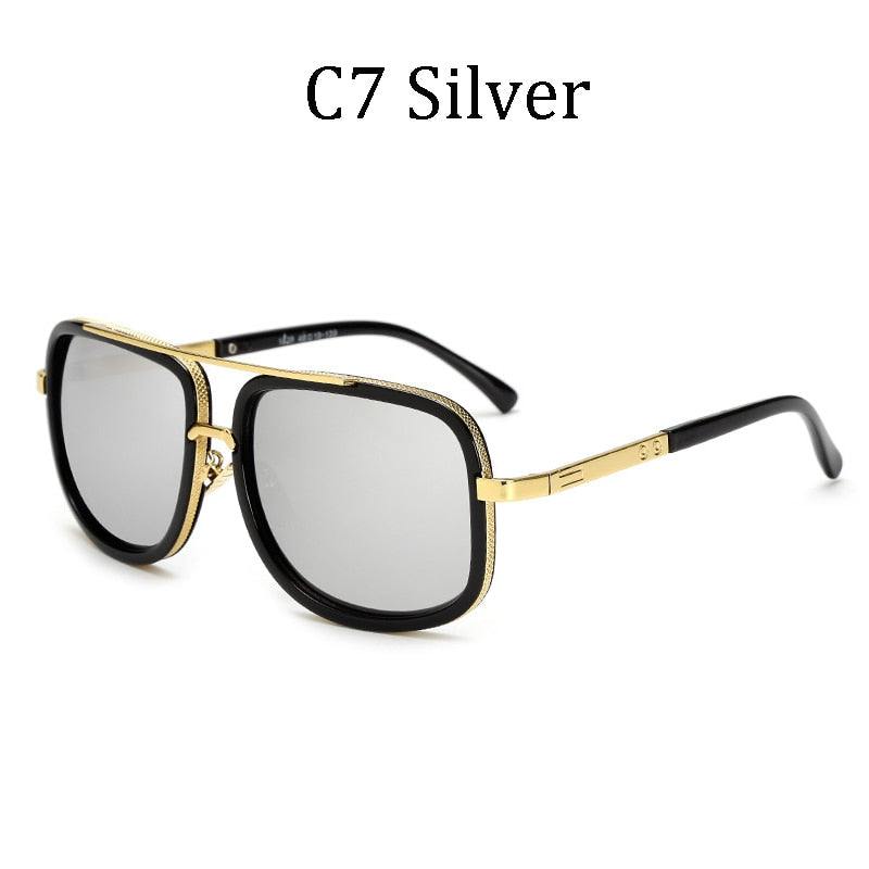 NEW luxury Avengers Tony Stark Style for women Sunglasses Men Square Brand Design Sun Glasses Oculos Retro male iron Man
