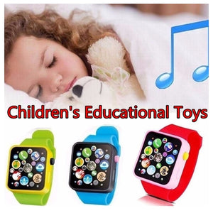 Nouveau 6 couleur multifonctionnel écran tactile simulé montre enfant en bas âge enfants en plastique montre numérique analogique montre intelligente éducation jouet