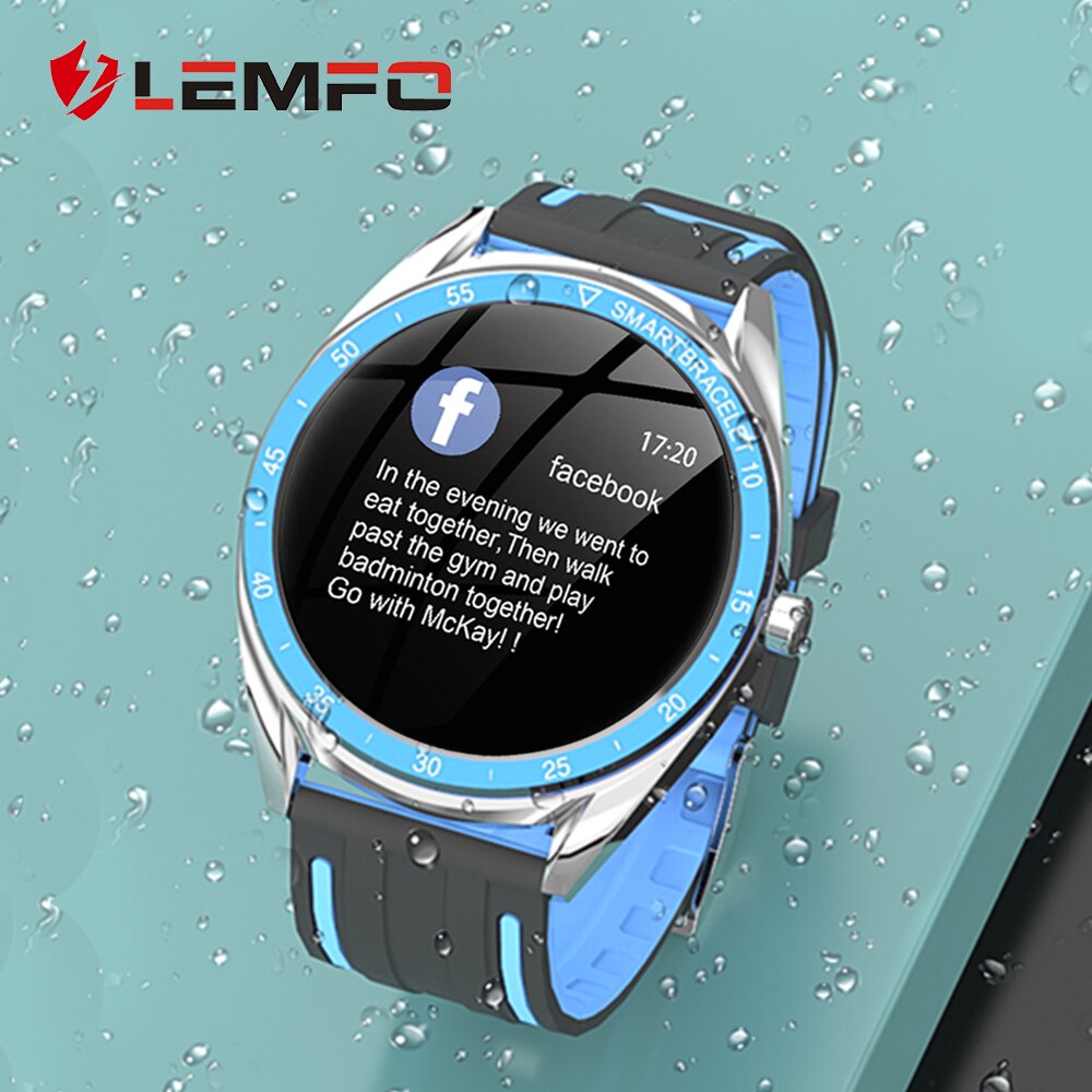 LEMFO Smart Watch Men IP67 Waterproof Heart Rate Blood Pressure Monitoring 2020 smart watches for Android IOS