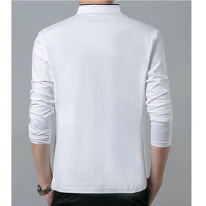 Hot Sale 2020 Spring Mens Tshirt Long Sleeve Stand Basic Solid Blouse Tee Shirt Top Casual Cotton T-shirt Men Undershirt