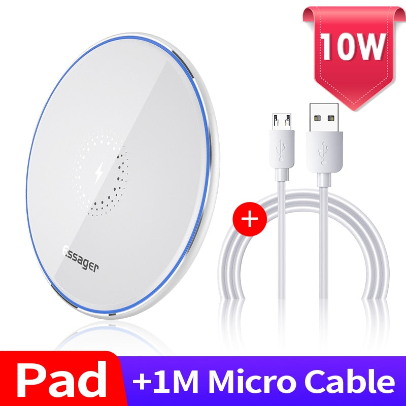 Essager 15W Qi Wireless Charger For iPhone 11 Pro Xs Max X Xr 8 Induction Fast Wireless Charging Pad For Samsung S20 Xiaomi mi 9