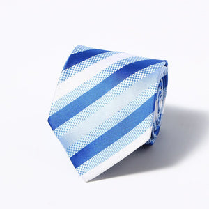 Luxury Fashion Striped Plaid Men's Tie Red Blue Grey Classic Neck Ties Leisure Business Wedding High Quality 8cm Silk Necktie