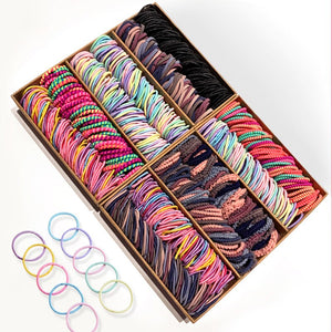 100PCS/Set Girls Candy Colors Nylon Elastic Hair Bands Children Rubber Band Headband Scrunchie Fashion Hair Accessories