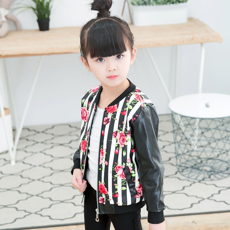 Veste en cuir synthétique pour garçons | Veste en polyuréthane, printemps-automne, moto pour enfant de 1 à 7 ans, mode, couleur diamant matelassé, fermeture éclair, manteau cool pour filles