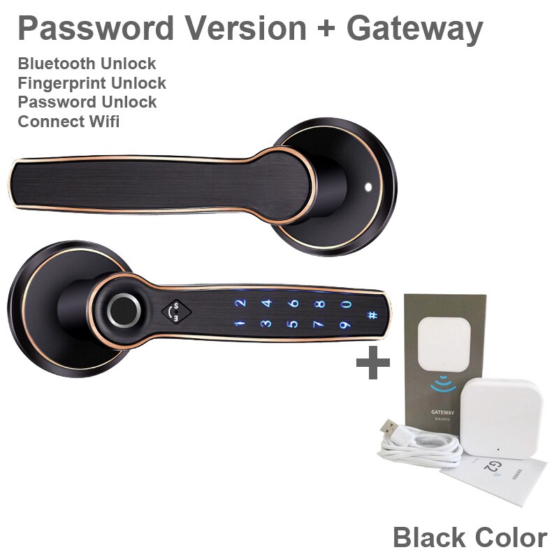 TTLOCK Wifi AI Voice Command Smart Door Lock Bluetooth Fingerprint Support Alexa Google Assistant Easy Replacement 158B