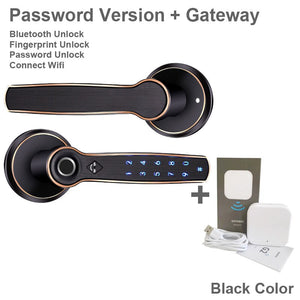 TTLOCK Wifi AI Voice Command Smart Door Lock Bluetooth Fingerprint Support Alexa Google Assistant Easy Replacement 158B