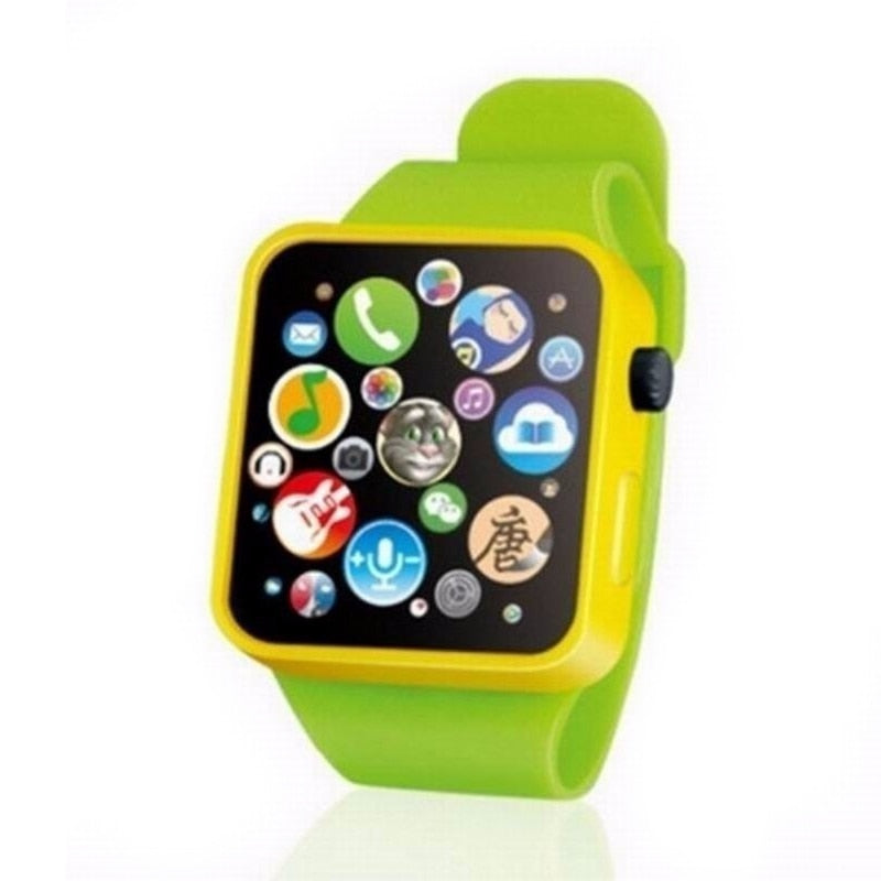 Nouveau 6 couleur multifonctionnel écran tactile simulé montre enfant en bas âge enfants en plastique montre numérique analogique montre intelligente éducation jouet