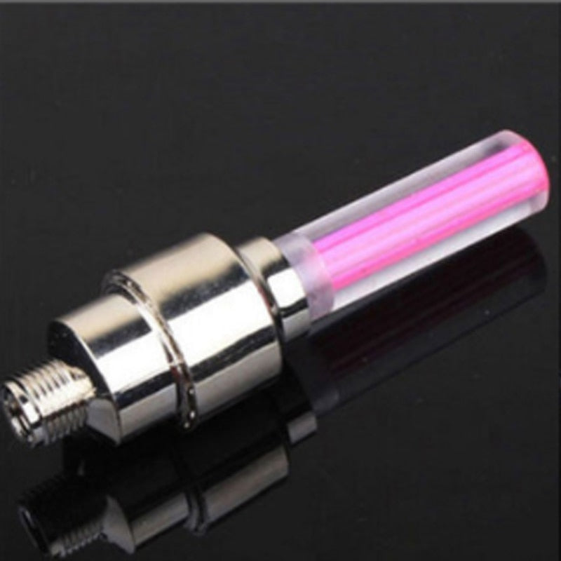 2PCS Bicycle LED Light Tire Valve Cap Bicycle Flash Light Mountain Road Bike Cycling Tyre Wheel Lights LED Neon Lamp Cover Wheel