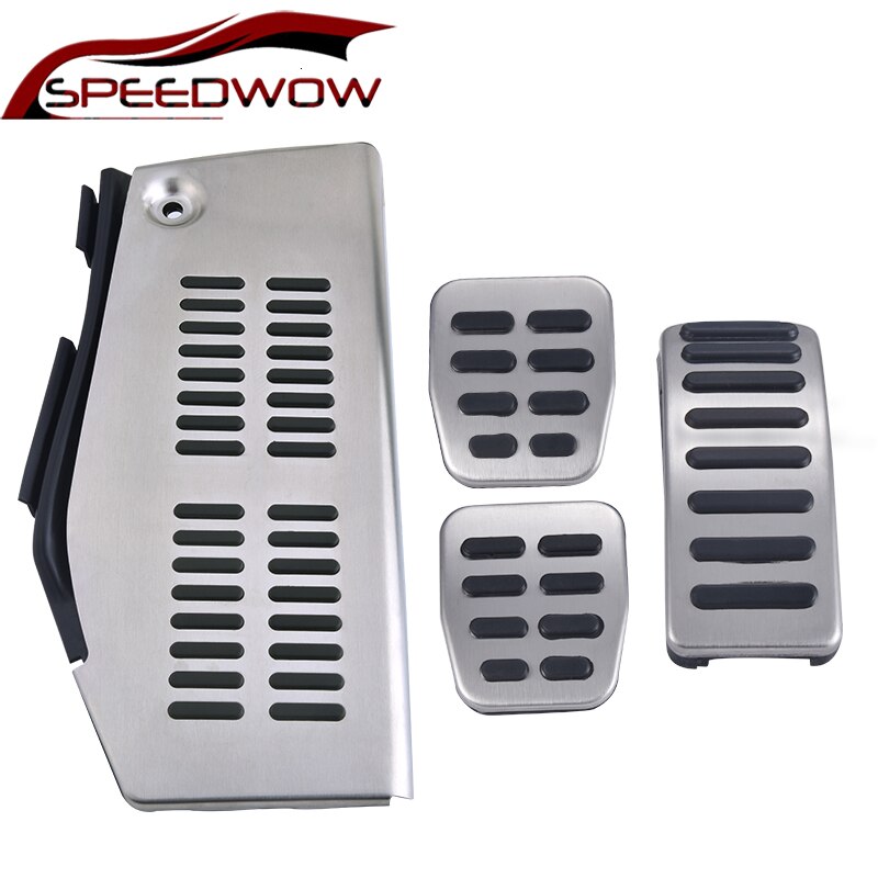 SPEEDWOW Stainless Steel Car Pad Foot Rest LHD Pedal For VW Polo Golf 4 Bora Beetle RSi GTI R32 For Audi A3 SEAT Leon 1M Toledo
